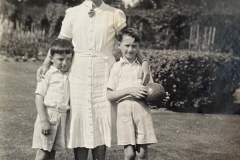 Betty and her sons 1939, Betty, Charles and John Cotton