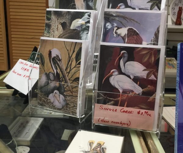 Bird note cards in the Pine Island Museum