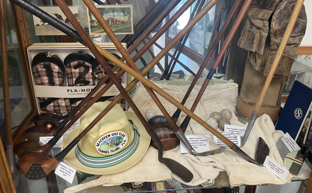 Antique Golf Club Exhibit in Southwest Florida Museum of the Islands